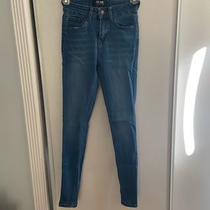 Wax Jean Los Angeles California Skinny High Waisted Dark Blue Jeans